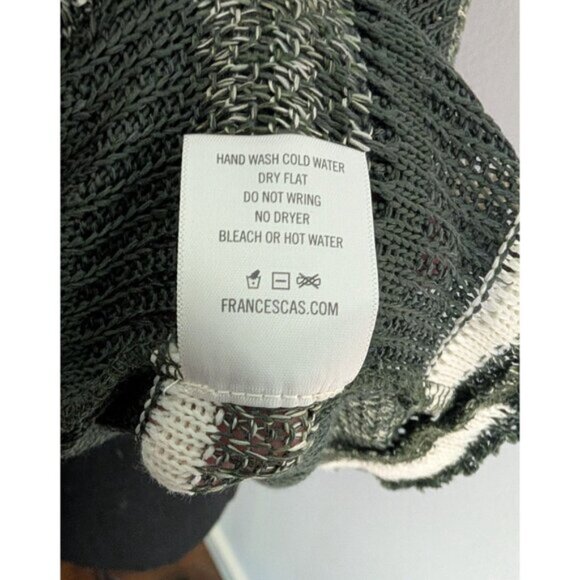 NWT Francesca's Blue Rain Green and White Parris Stripe Dolman Top - XL - Picture 8 of 11